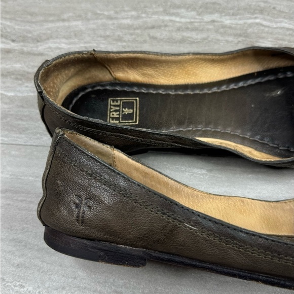 Frye Carson Round Toe Leather Sole Ballet Flats 7B - Picture 3 of 13